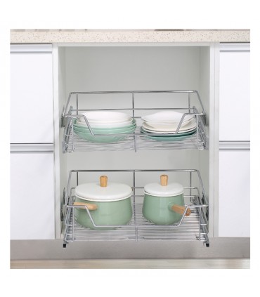ecoWare Four Side Pull Out Basket with Undermount Organizer