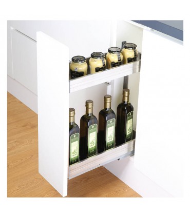 ecoWare Luxury Stainless Steel 2-Tier Pull Out Basket