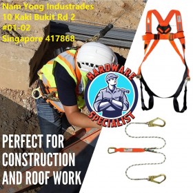 Safety Full Body Harness With Energy Absorber Double Hook Rope Lanyard SS528 APPROVED