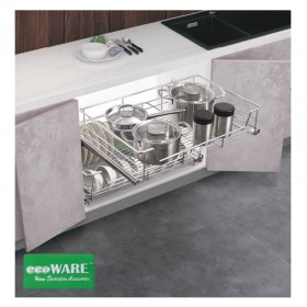 ecoWare Platinum Undermount Multi Function Pull Out Basket