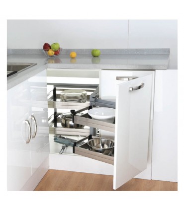 ecoWare Luxury Stainless Steel Magic Corner Storage Unit