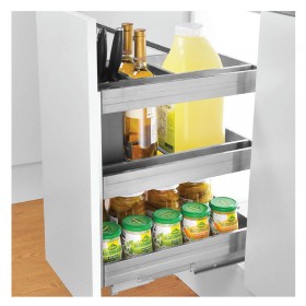 ecoWare Luxury Stainless Steel 3-Tier Pull Out Basket