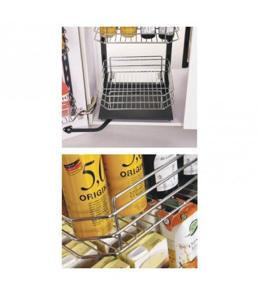 ecoWare Platinum Side Large Tall Unit Basket - Stainless Steel