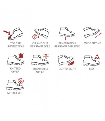 AcesafeT Frolic Low Cut Sports Safety Shoe
