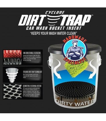 Hardware Specialist Cyclone Dirt Trap / Car Wash Bucket Dirt Trap Insert