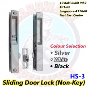Aluminum Sliding Door Flush Lock HS-3 / HS-4 (Non Key / Key)