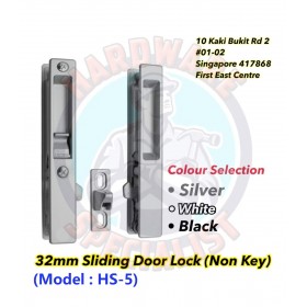 32mm Aluminium Sliding Door Lock HS-5 (Non-Key)