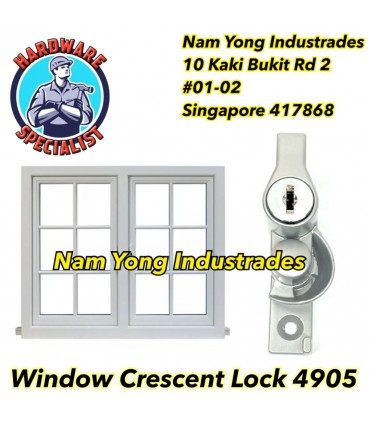 HDB Sliding Crescent Window Lock 4905 (key)
