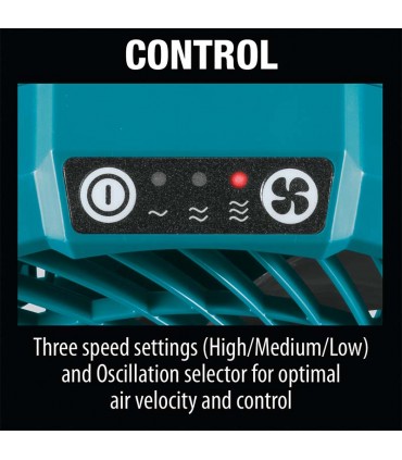 Makita 12V Max 7-1/8" Cordless Jobsite Fan - Bare Unit