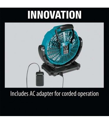 Makita 12V Max 7-1/8" Cordless Jobsite Fan - Bare Unit