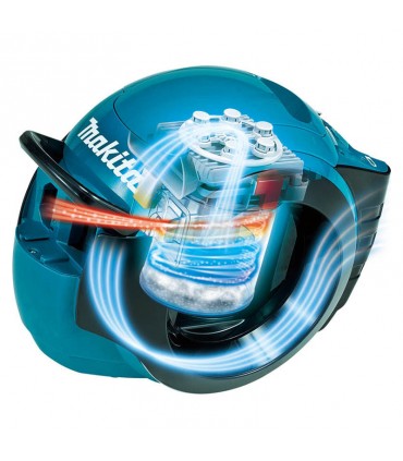 Makita 18V LXT Cordless Cyclonic Canister HEPA Vacuum Cleaner - Bare Unit