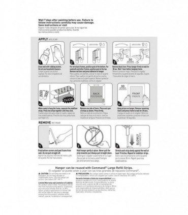 3M Command Sticky Nail Sawtooth Hanger 17047 (2.2kg)