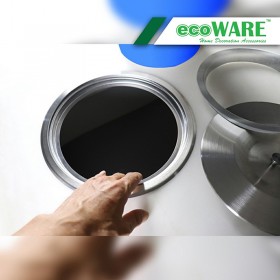 ecoWare Stainless Steel Counter Waste Bin - 8 Litre