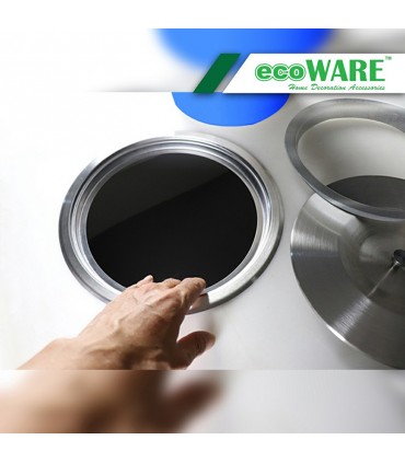 ecoWare Stainless Steel Counter Waste Bin - 8 Litre