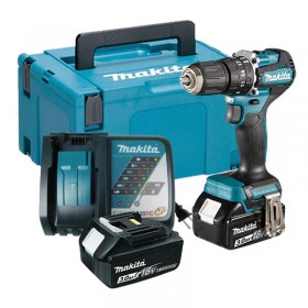 Makita 2 x 18V Lithium-Ion 3.0 Ah Cordless Hammer Drill Driver Kit