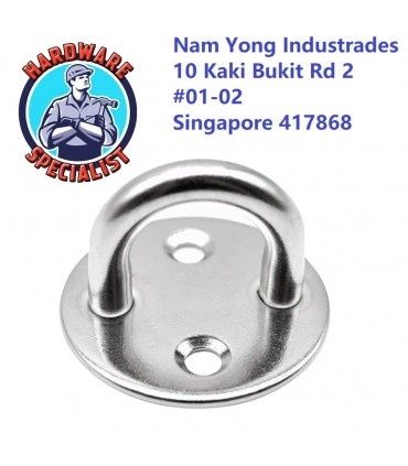 Stainless Steel 304 Round Eye Plate / Round Hook