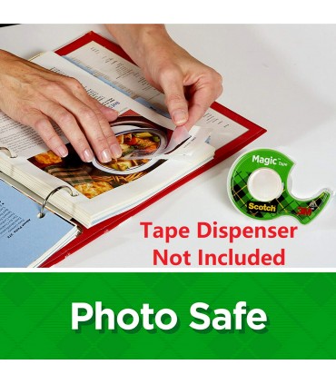 3M Scotch 810 Magic Tape (3/4 x 36YD) Photo Safe, Matte Clear Finish