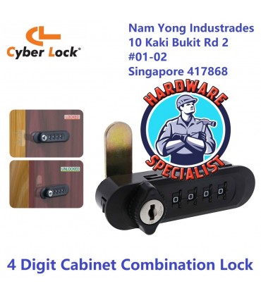 Cyberlock 4 Digit Wooden Cabinet Combination Lock