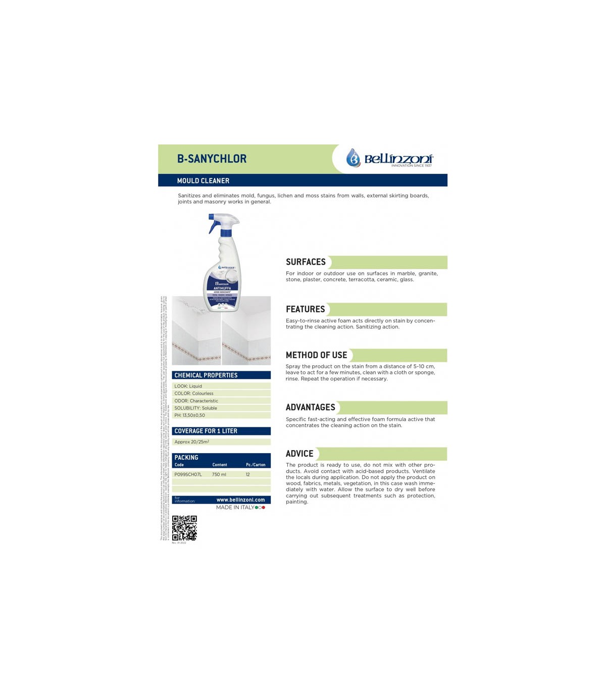 B-Super Cleaner Bellinzoni detergente sgrassante LT.1