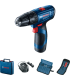 Bosch 2 x 12V Lithium-Ion 2.0 Ah Professional 2-Speed Cordless Drill Driver Kit