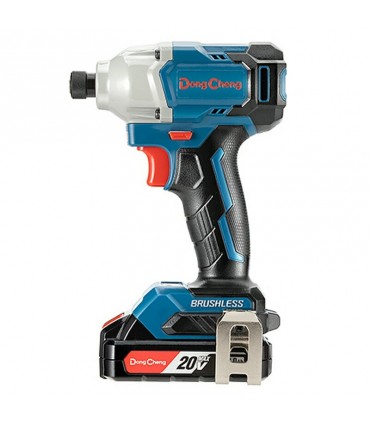 Dong Cheng 20 V Max Lithium-Ion 1/4 in Brushless Cordless Impact Driver Kit