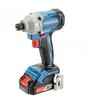 Dong Cheng 20 V Max Lithium-Ion 1/4 in Brushless Cordless Impact Driver Kit