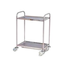 Stocky 2-Tier Stainless Steel Transport Trolley