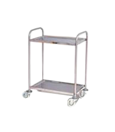 Stocky 2-Tier Stainless Steel Transport Trolley