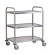 Stocky 3-Tier Stainless Steel Transport Trolley