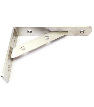 ecoWare Stainless Steel Shelf Bracket Nickel - 2pcs