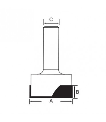 Arden 1/2 in. Shank Bottom Cleaning Router Bit