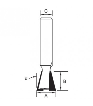 Arden 1/4 in. Dovetail Router Bit