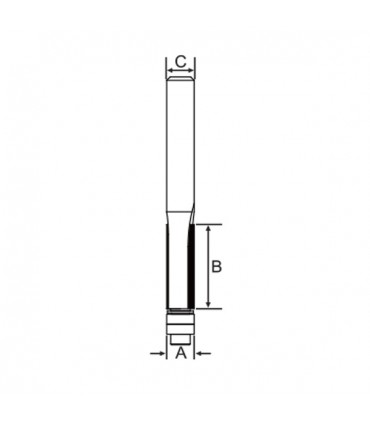 Arden 1/2 in. Shank Straight Router Bit with Two Bearing