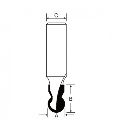 Arden Steel 17mm Track Grooves Router Bit