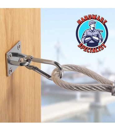 Stainless Steel 304 Square Plate Eye Hook