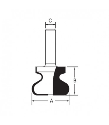 Arden Steel Cabinet Door and Drawer Pull Router Bit