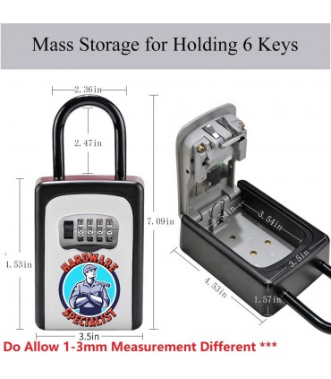 2 in 1 Storage Type Digital Key Lock Box