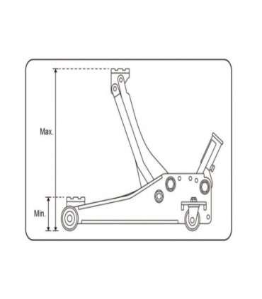 King Tony 2.5 Ton Low Profile and Speed Regulating Type Hydraulic Garage Jack