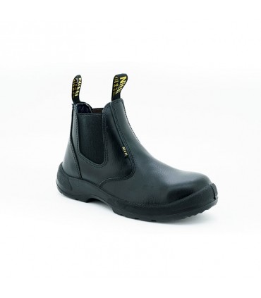 Nitti Mid Cut Pull On Safety Shoe - Black
