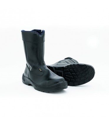 Nitti High Cut Safety Shoe with Side Zip - Black