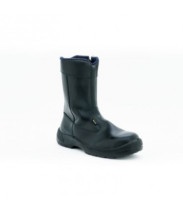 Nitti High Cut Safety Shoe with Side Zip - Black