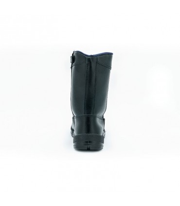 Nitti High Cut Safety Shoe with Side Zip - Black