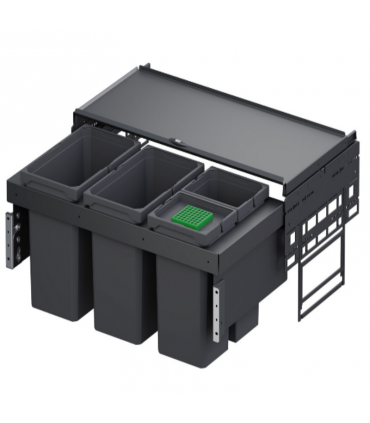 Vauth Sagel VS ENVI Space Pull Out Waste Bin - Lava Grey