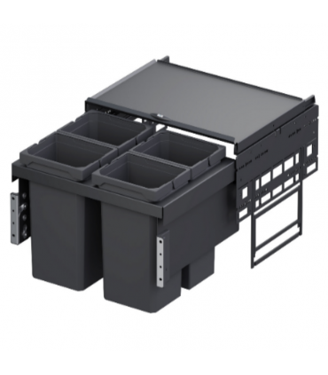 Vauth Sagel VS ENVI Space Pull Out Waste Bin - Lava Grey