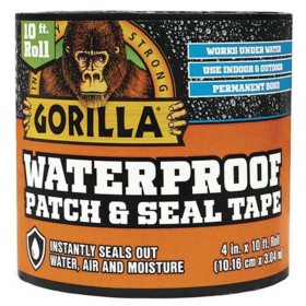 Gorilla Waterproof Patch & Seal Tape Black - 4 inch x 10 ft