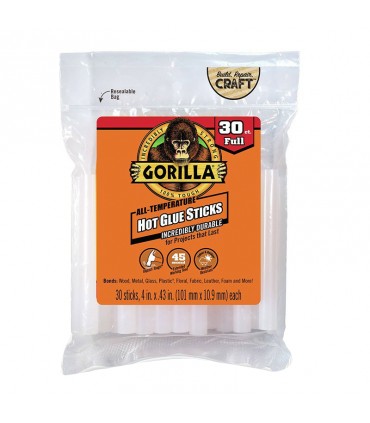 Gorilla Full Size Hot Glue Sticks - 4 inch x 0.43 inch