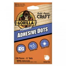 Gorilla Permanent 1/2 inch Adhesive Dots - 150 Piece