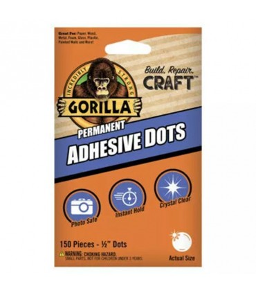 Gorilla Permanent 1/2 inch Adhesive Dots - 150 Piece