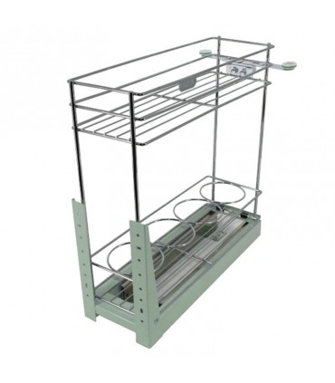 ecoWare Multi-function Two Layers Pull Out Basket - Chrome