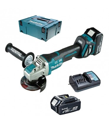 Makita 2 x 18V LXT 5.0 Ah X-Lock Cordless Angle Grinder Kit